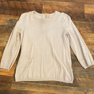 Philosophy sweater with zipper on back size medium
